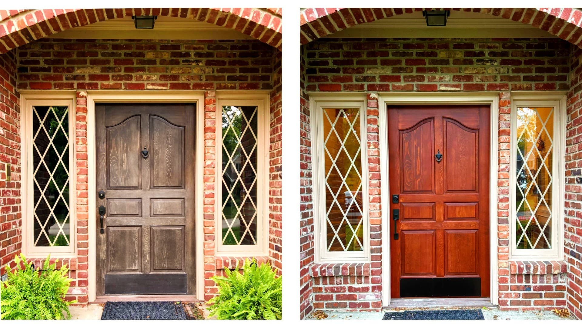 Door Refinishing Before and After Transformation